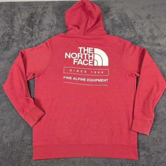 The North Face Other - North Face Hoodie Mens Large Red Logo Pullover Sweatshirt Outdoor Gorpcore